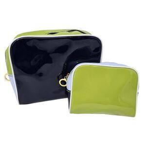 Makeup Bag Estee Lauder Set Nautical Color Block Cosmetics Toiletries Travel PVC